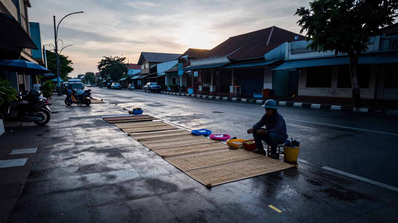 Vendor Mats in Surabaya in in Surabaya, Indonesia