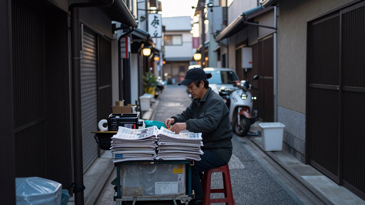 Vendor Preparation in Osaka in in Osaka, Japan