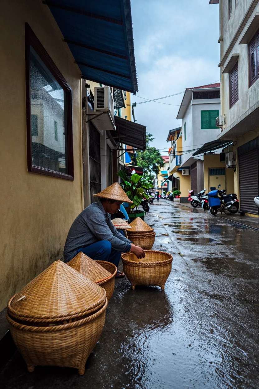 Vendor Preparing in Ho Chi Minh City in in Ho Chi Minh City, Vietnam