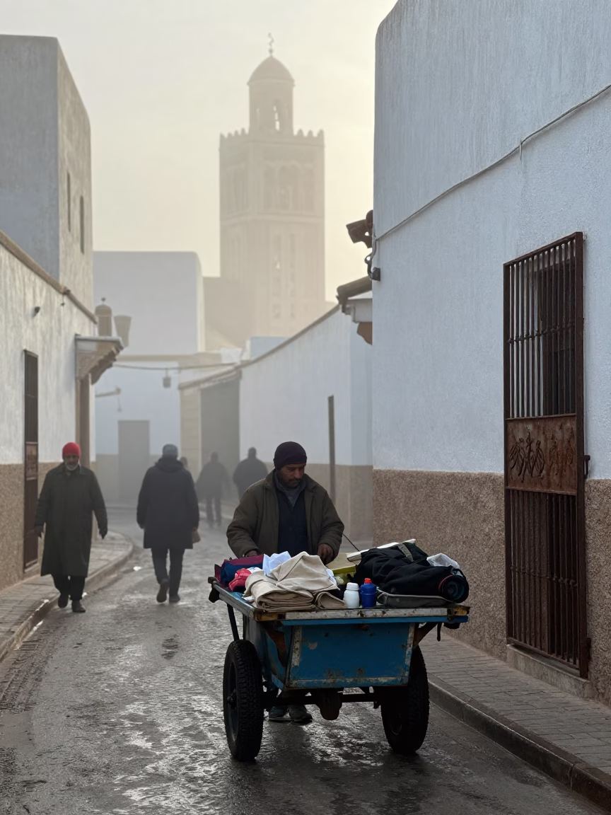 Vendor's Cart in Casablanca in in Casablanca, Morocco