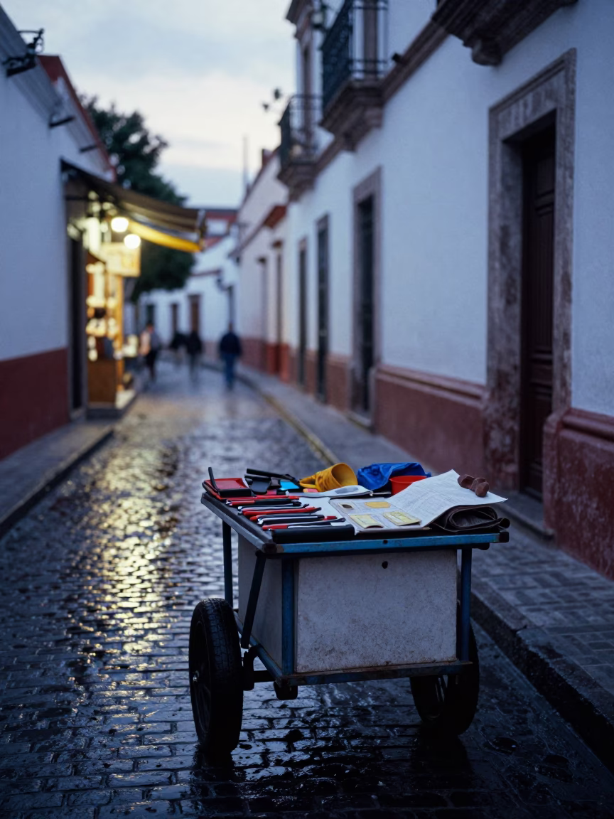 Vendor's Cart in Guadalajara in in Guadalajara, Mexico