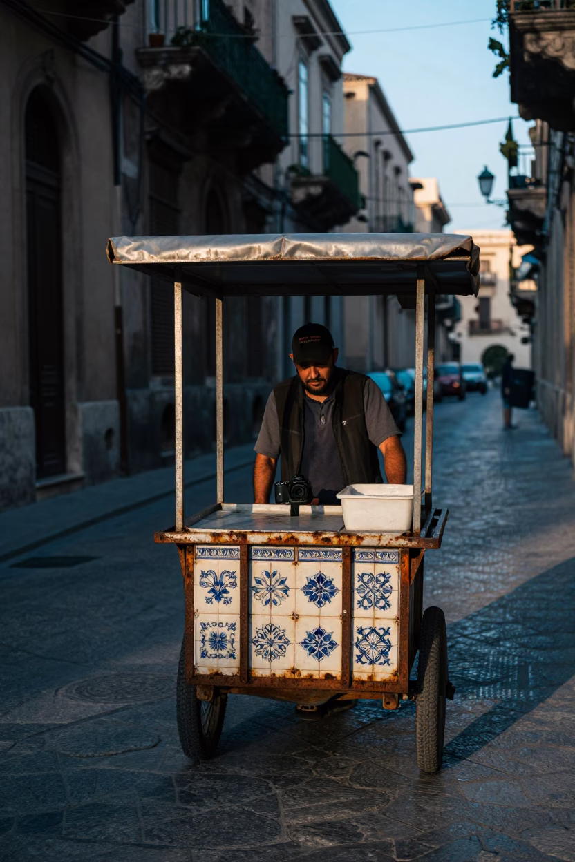 Vendor's Cart in Palermo in in Palermo, Italy