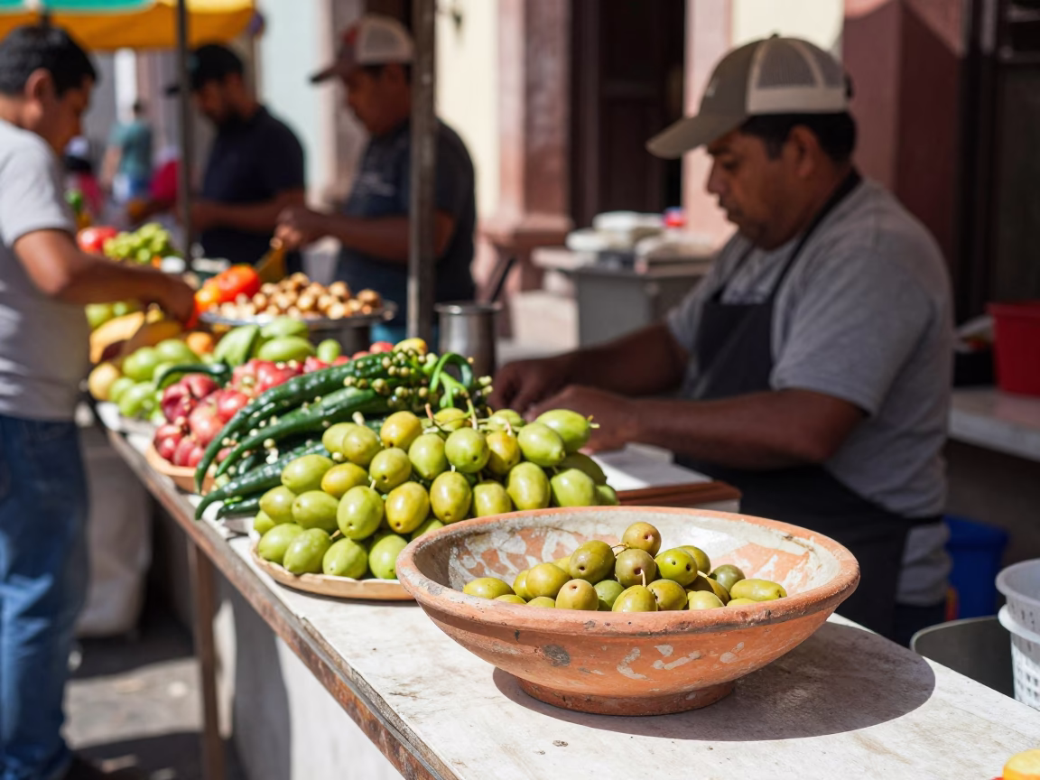 Vendor Scene in Guadalajara at Bright Midmorning Light in in Guadalajara, Mexico