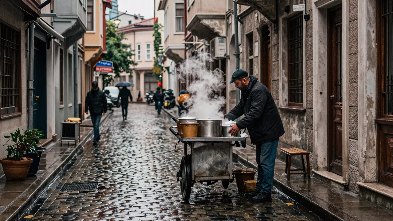 Vendor Scene in Istanbul in in Istanbul, Turkey
