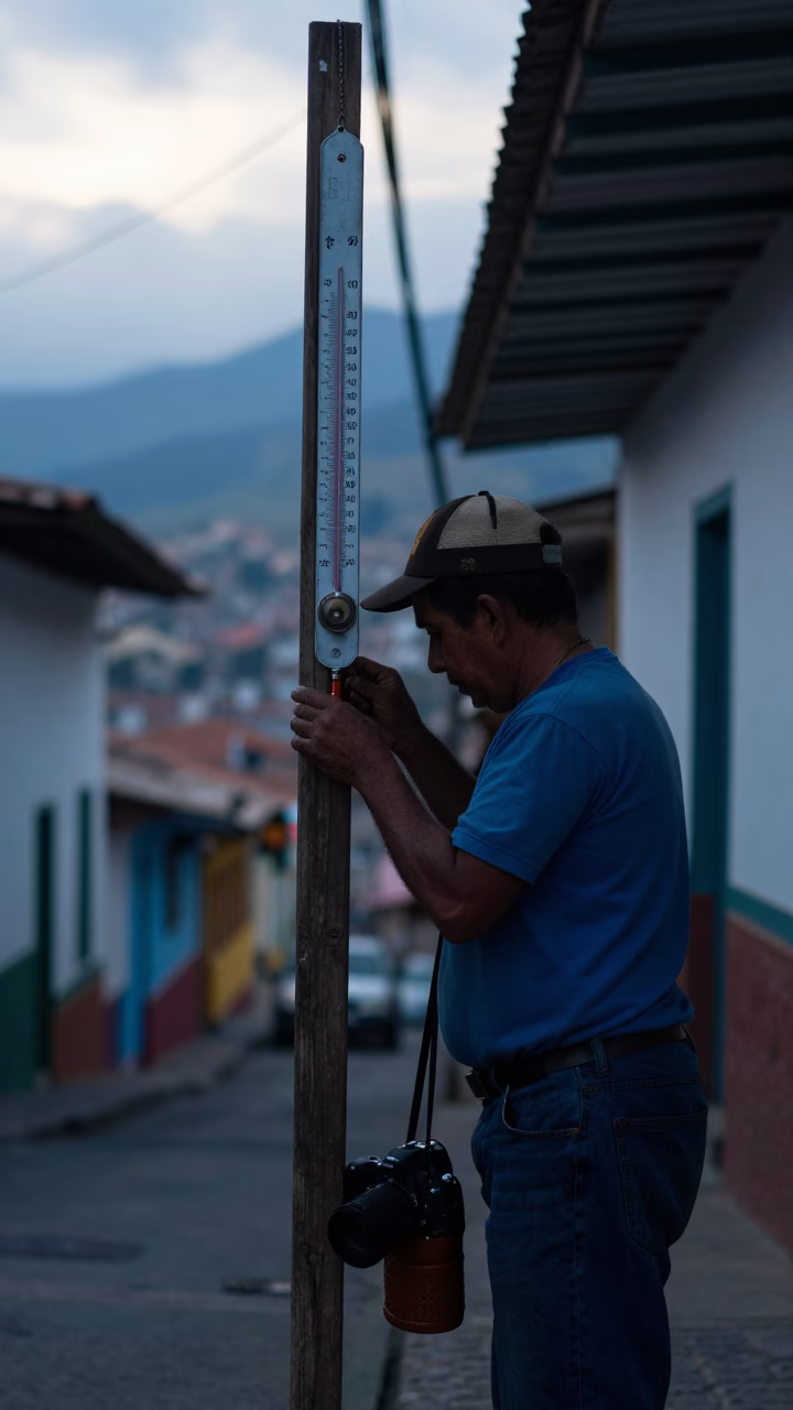 Vendor Scene in Medellin at Sunrise Light in in Medellin, Colombia