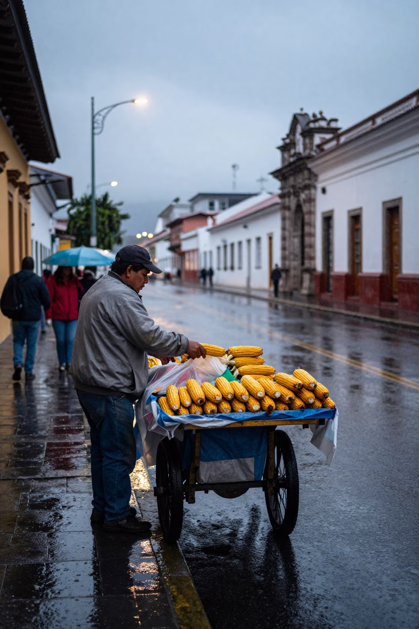 Vendor Scene in Quito in in Quito, Ecuador