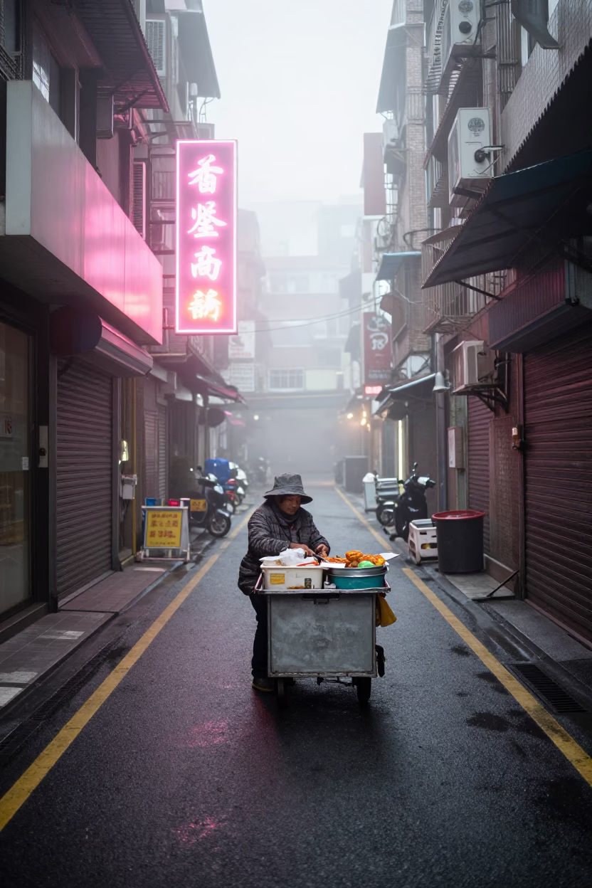 Vendor Scene in Taipei in in Taipei, Taiwan