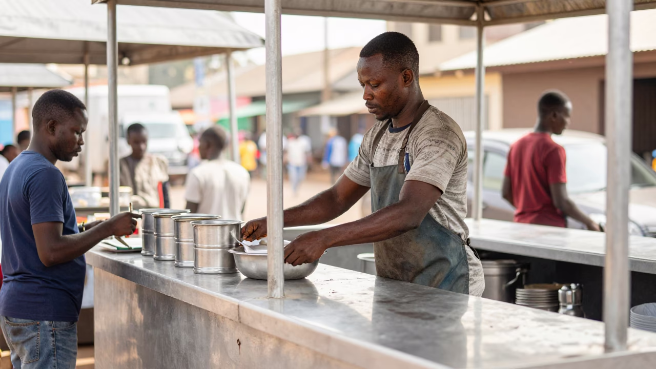 Vendor Serving in Accra in in Accra, Ghana