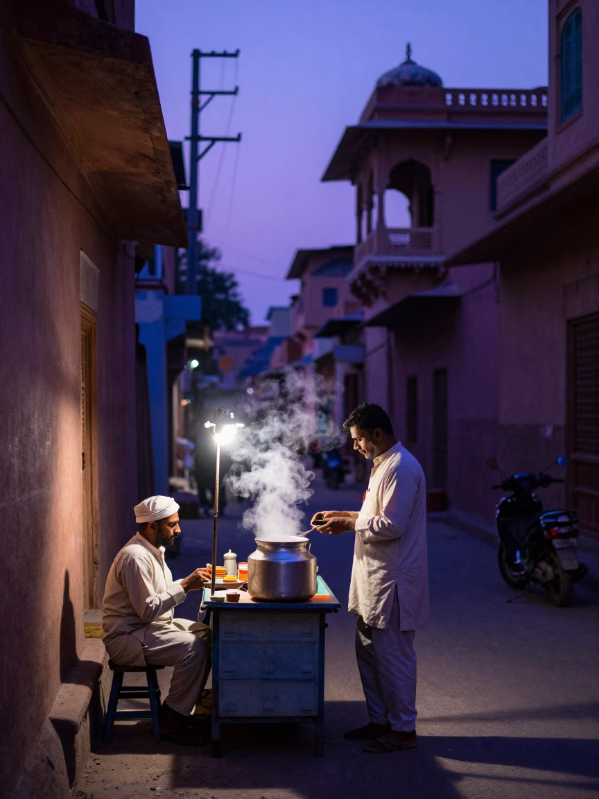 Vendor Serving in Jaipur in in Jaipur, India