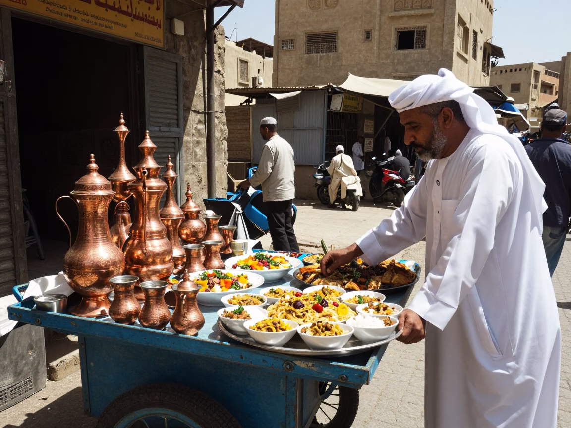 Vendor Stall at Midday Light in Cairo in in Cairo, Egypt