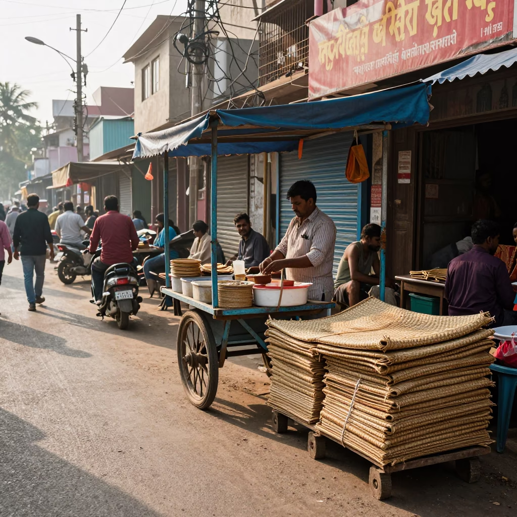 Vendor Stall at The Late Morning Light in Hyderabad in in Hyderabad, India