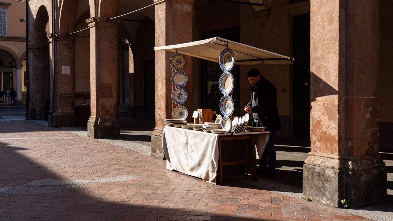 Vendor Stall in Bologna in in Bologna, Italy