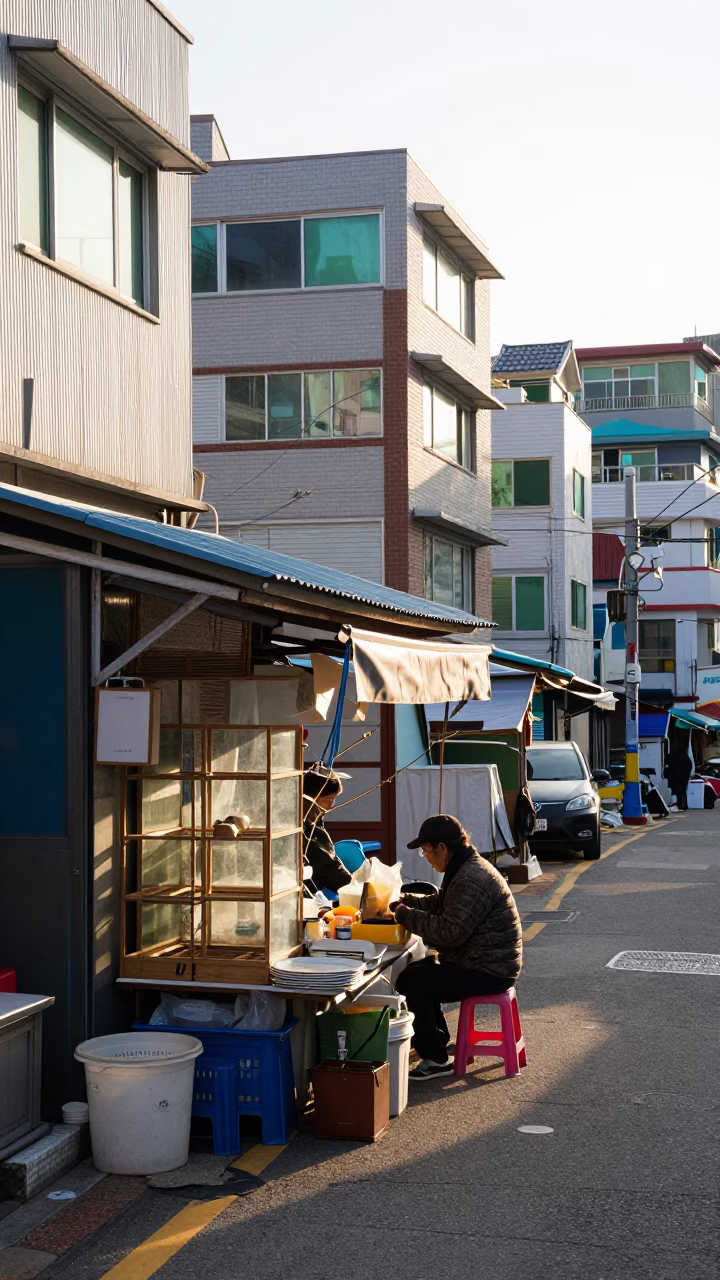 Vendor Stall in Busan in in Busan, South Korea