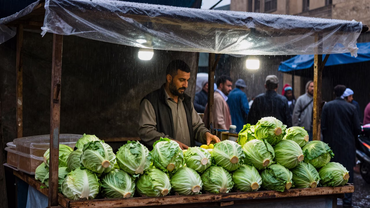 Vendor Stall in Cairo at Dusk Light in in Cairo, Egypt