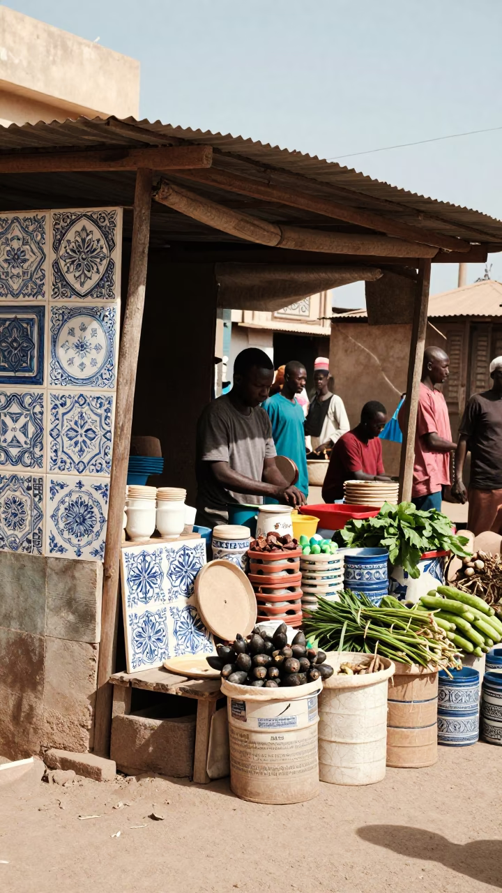 Vendor Stall in Dakar in in Dakar, Senegal