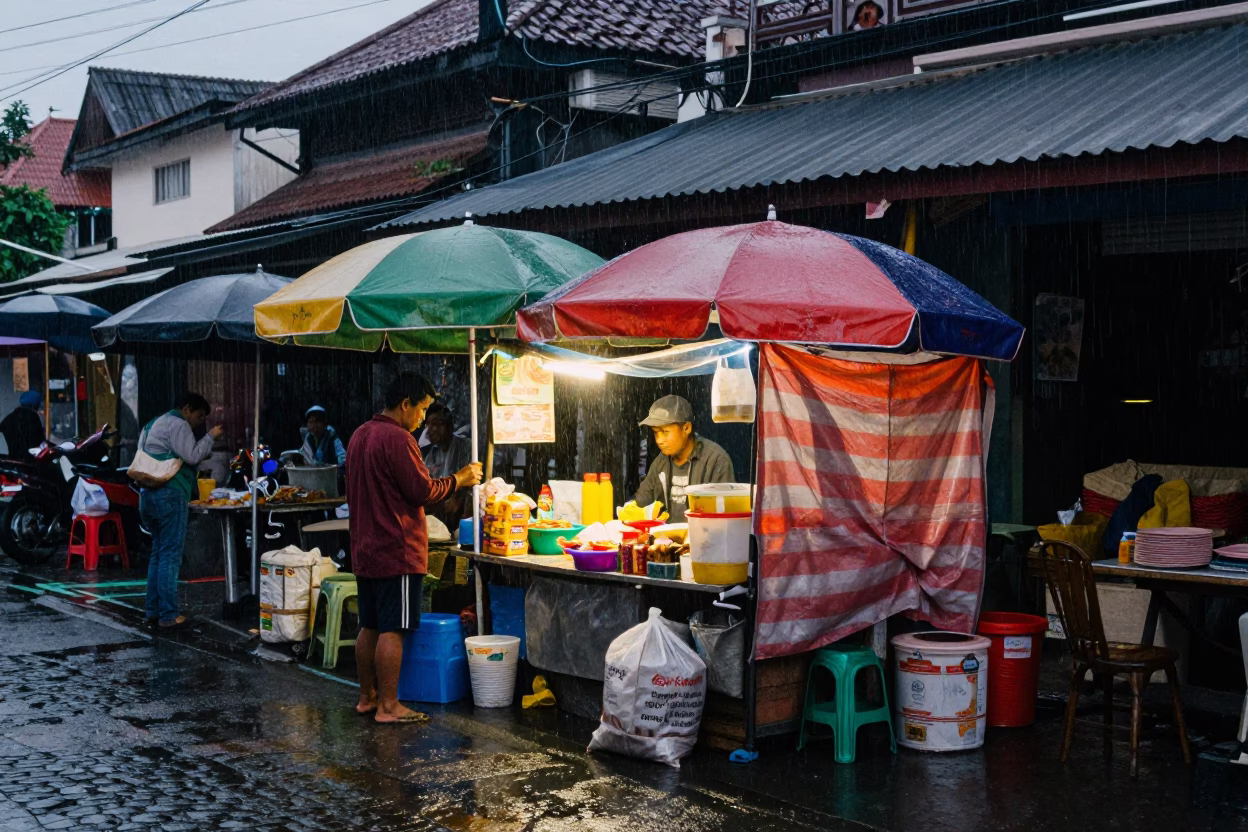 Vendor Stall in Denpasar in in Denpasar, Indonesia