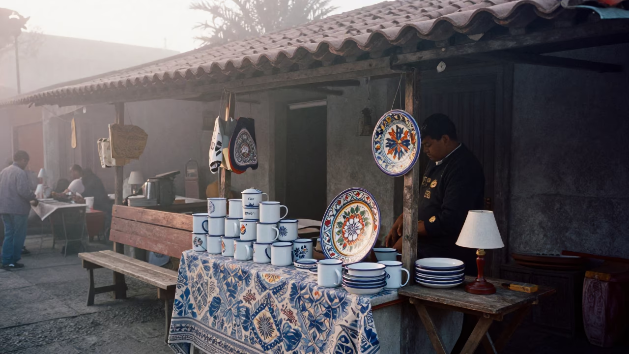 Vendor Stall in Guadalajara at Dawn Light in in Guadalajara, Mexico