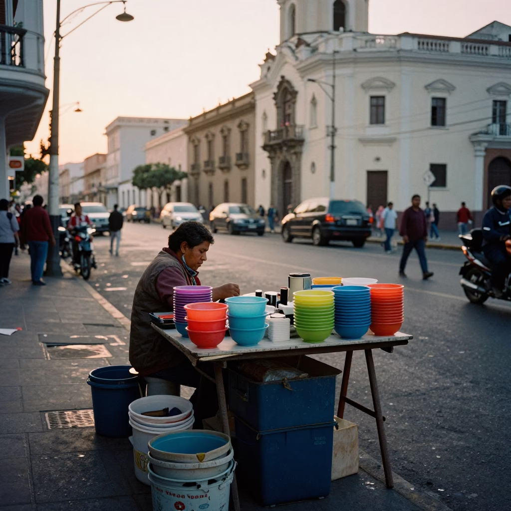 Vendor Stall in Lima in in Lima, Peru