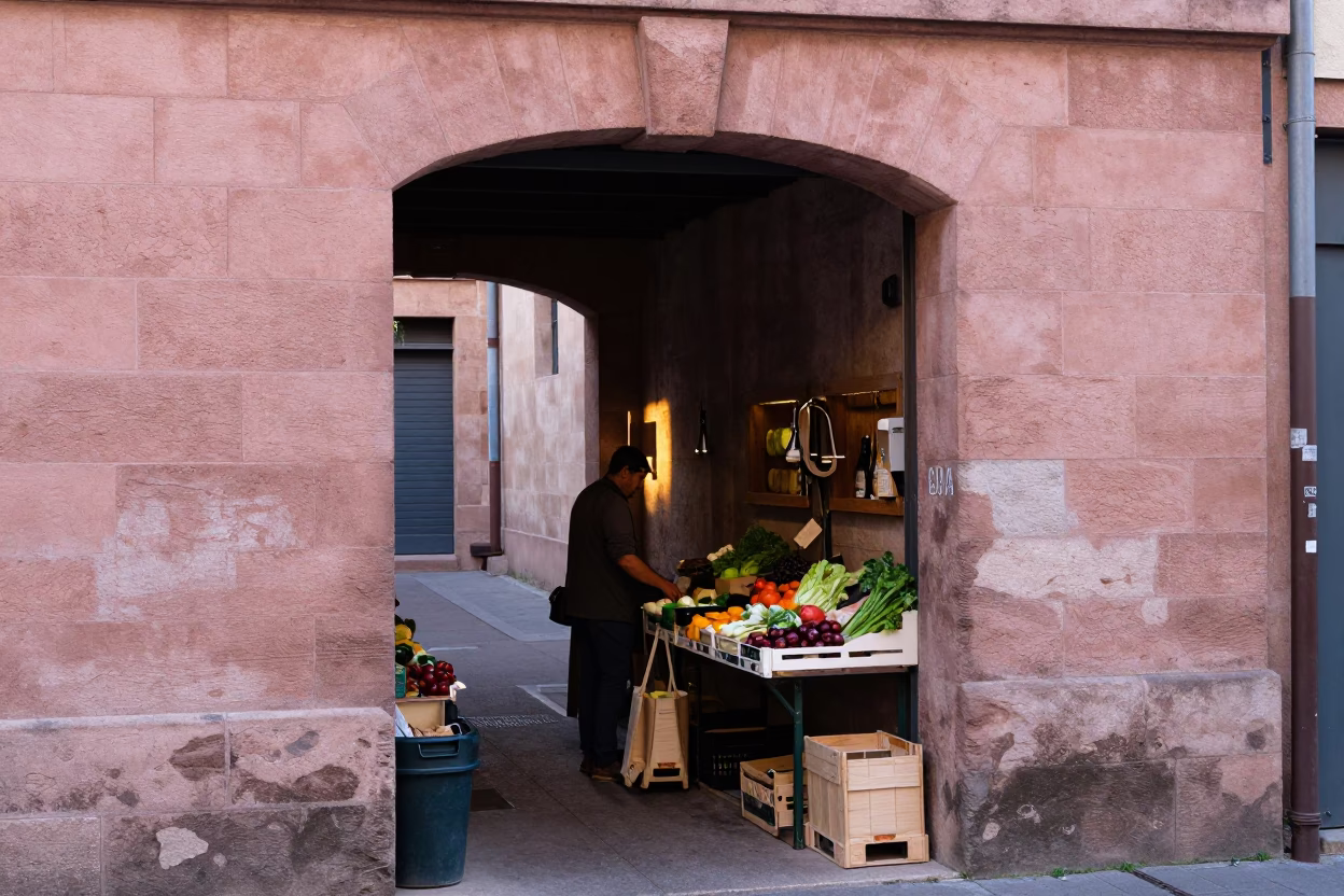 Vendor Stall in Lyon in in Lyon, France