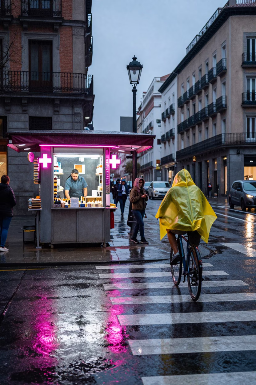 Vendor Stall in Madrid in in Madrid, Spain