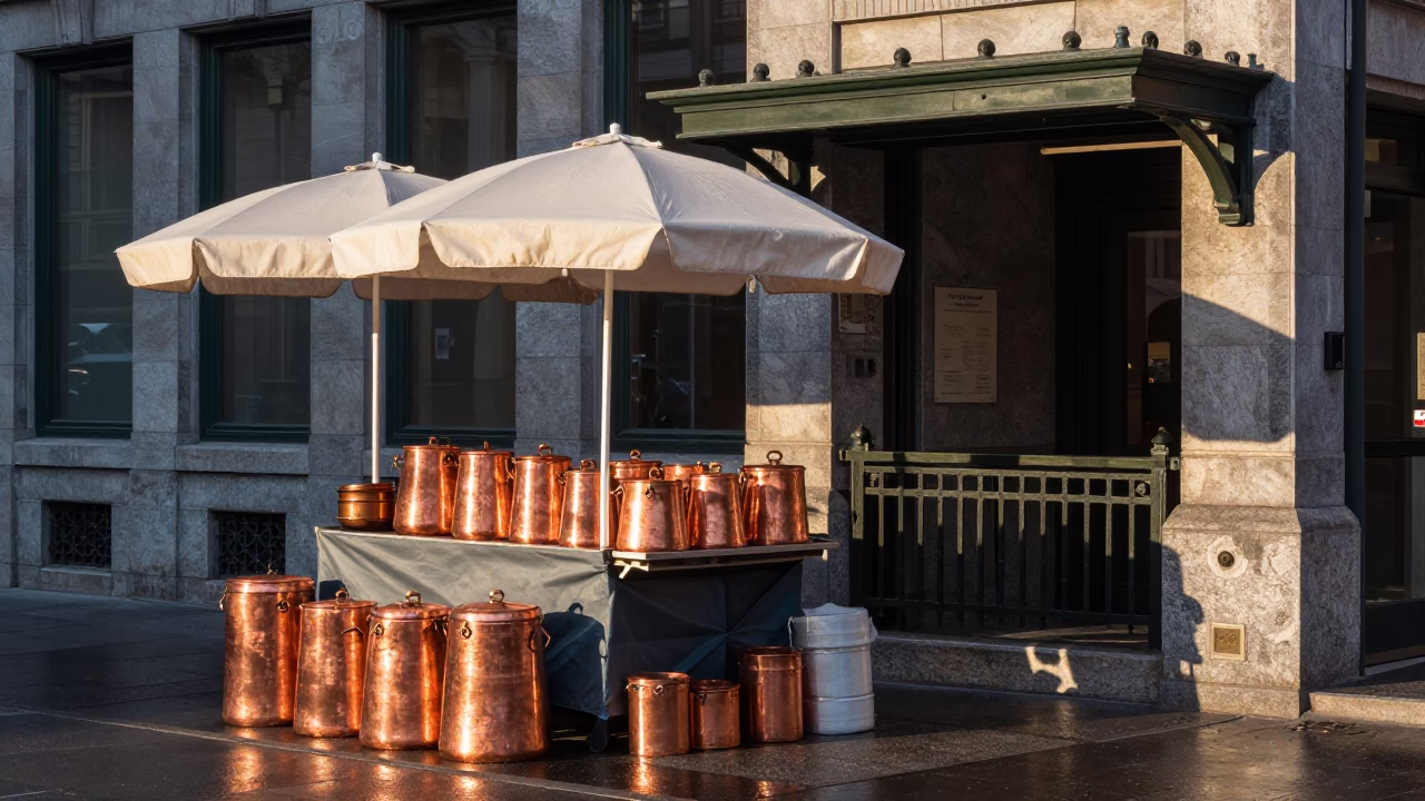 Vendor Stall in Montreal in in Montreal, Quebec, Canada
