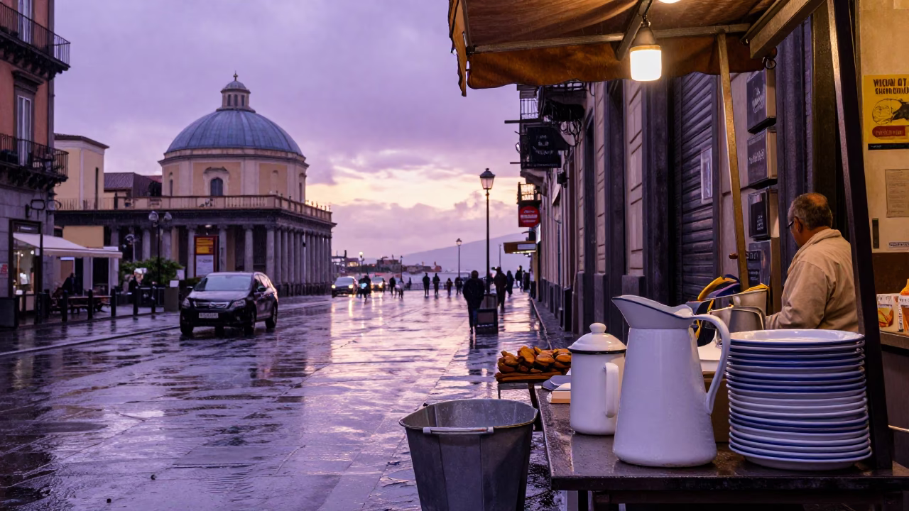 Vendor Stall in Naples in in Naples, Italy