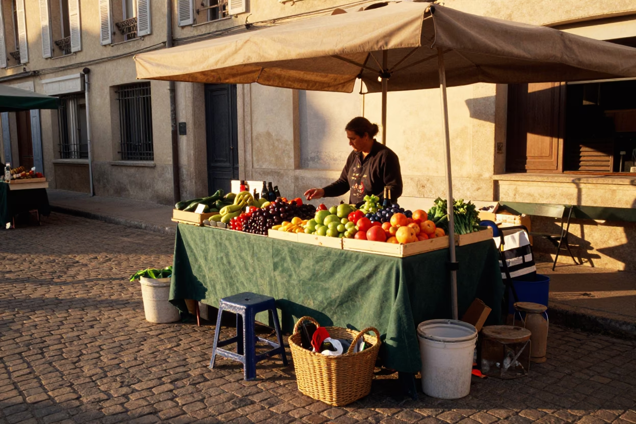 Vendor Stall in Nice in in Nice, France