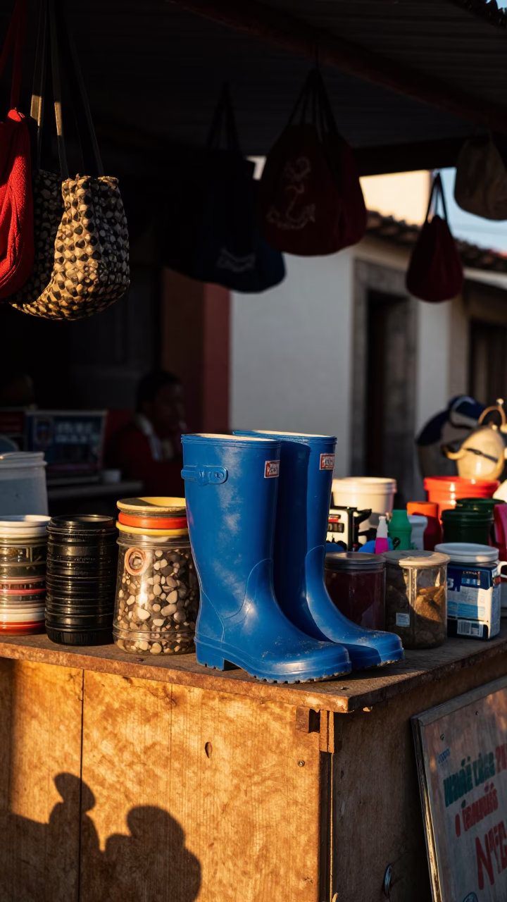 Vendor Stall in Oaxaca at The Late Afternoon Light in in Oaxaca, Mexico