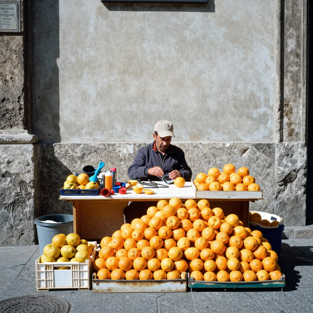 Vendor Stall in Palermo in in Palermo, Italy