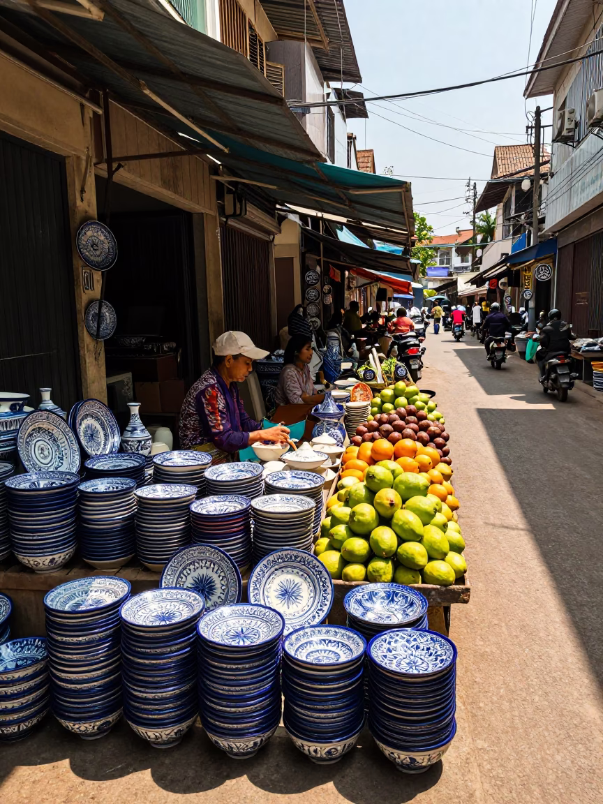 Vendor Stall in Phnom Penh in in Phnom Penh, Cambodia