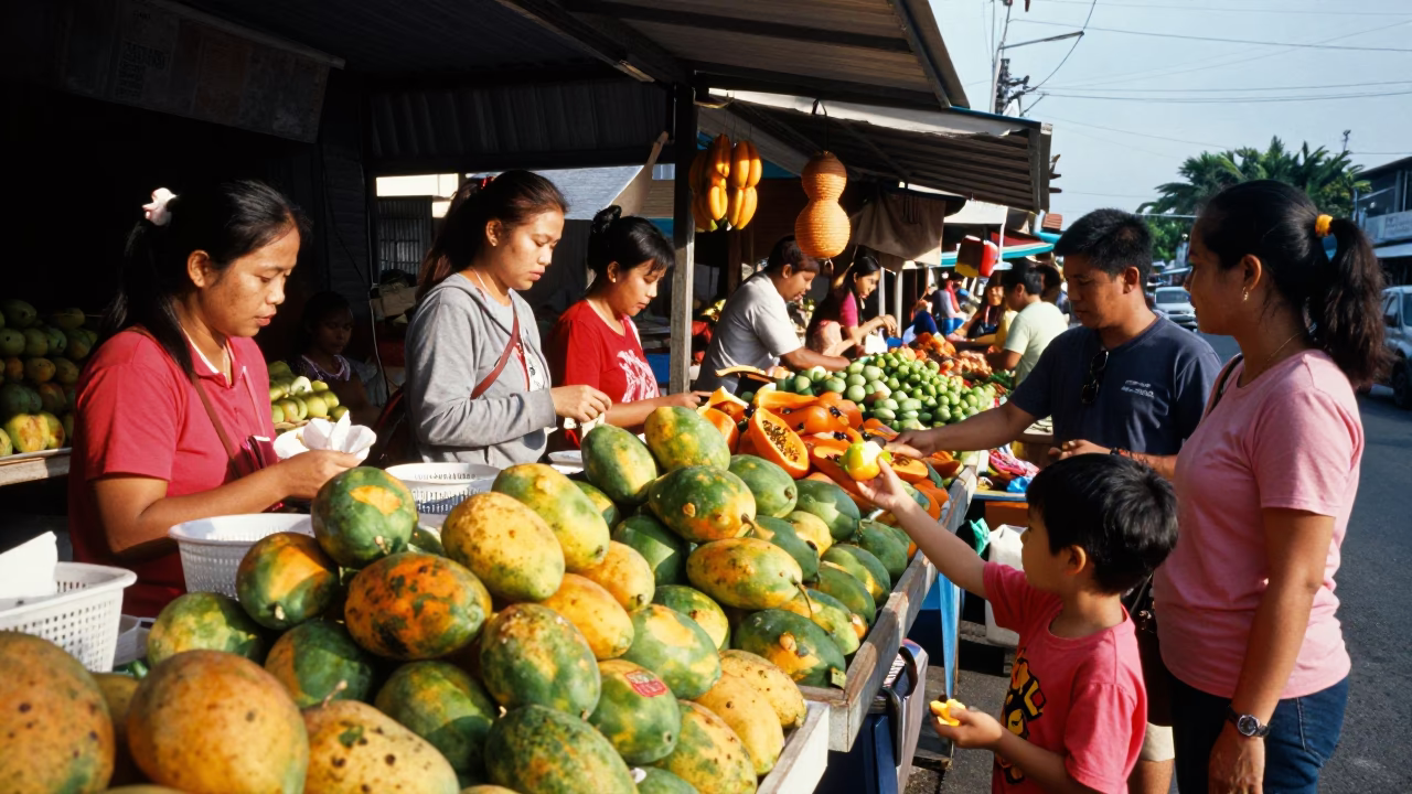 Vendor Stall in Phuket at Afternoon Light in in Phuket, Thailand