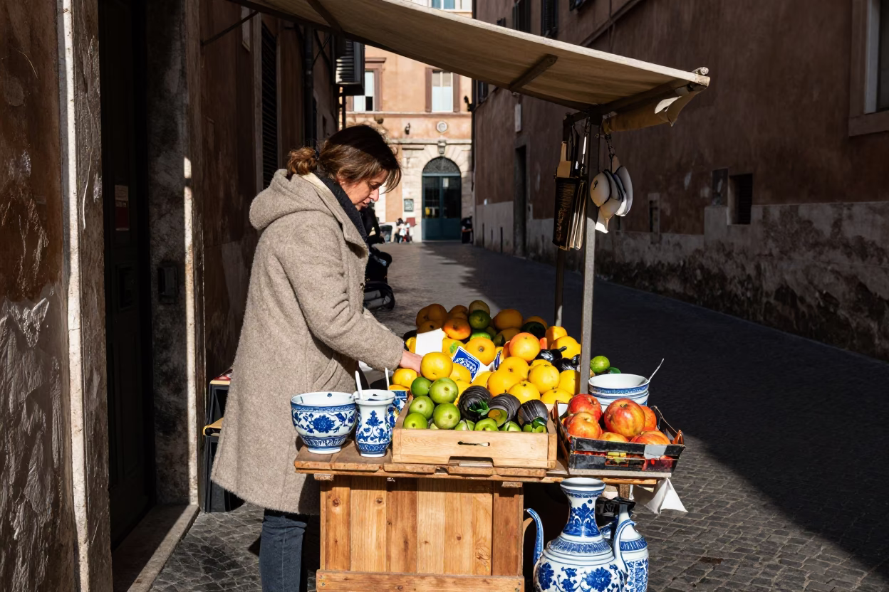 Vendor Stall in Rome in in Rome, Italy