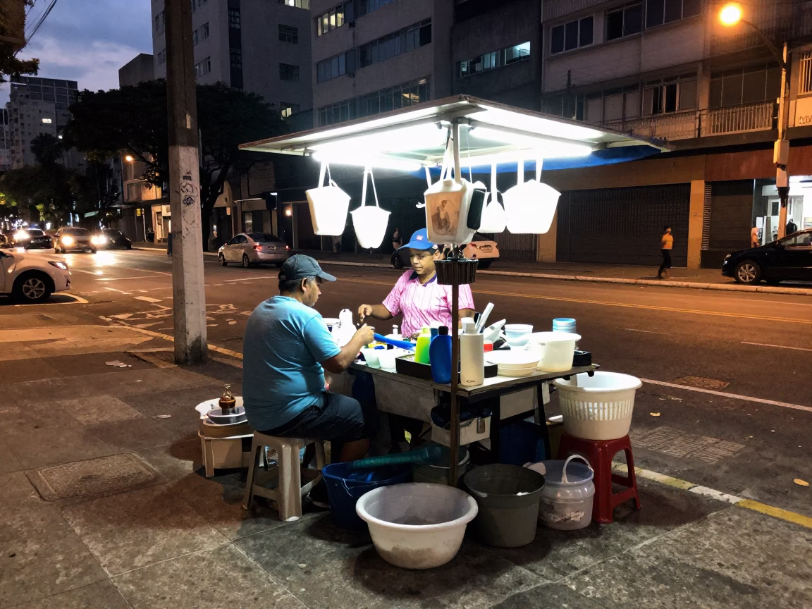 Vendor Stall in São Paulo in in São Paulo, Brazil