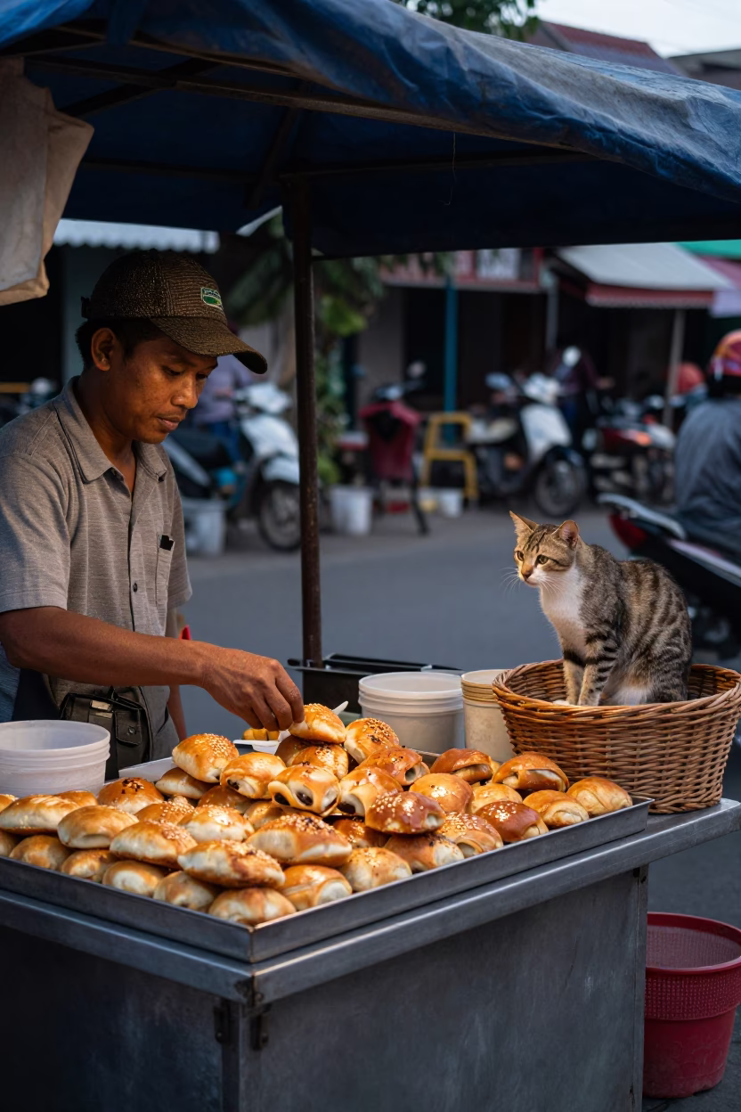 Vendor Stall in Surabaya in in Surabaya, Indonesia