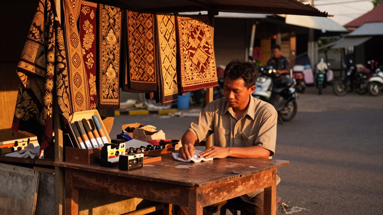 Vendor Stall in Yogyakarta in in Yogyakarta, Indonesia