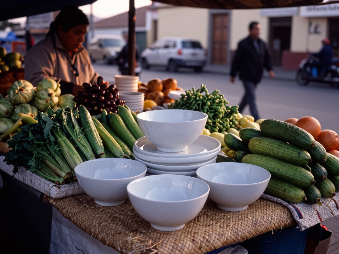 Vendor Stall just after sunrise in Lima in in Lima, Peru