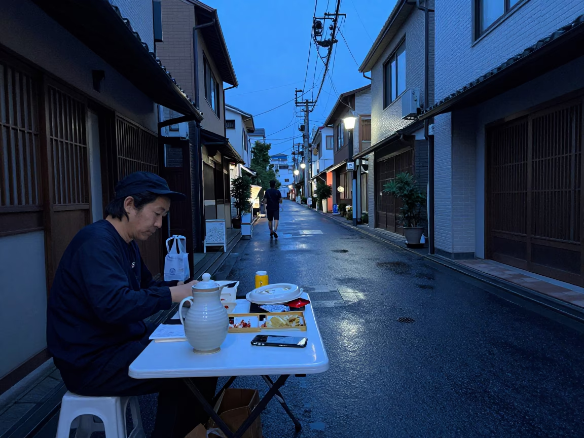 Vendor Table in Tokyo in in Tokyo, Japan