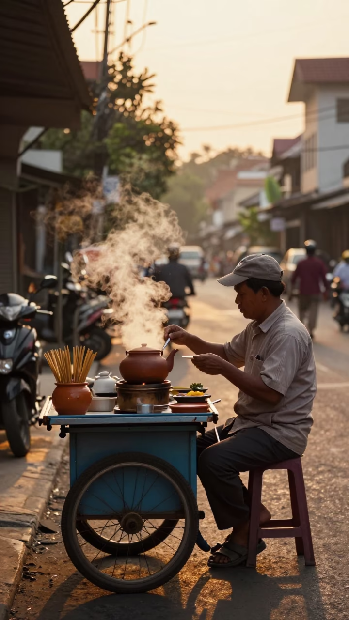 Vendor Transaction in Yogyakarta in in Yogyakarta, Indonesia