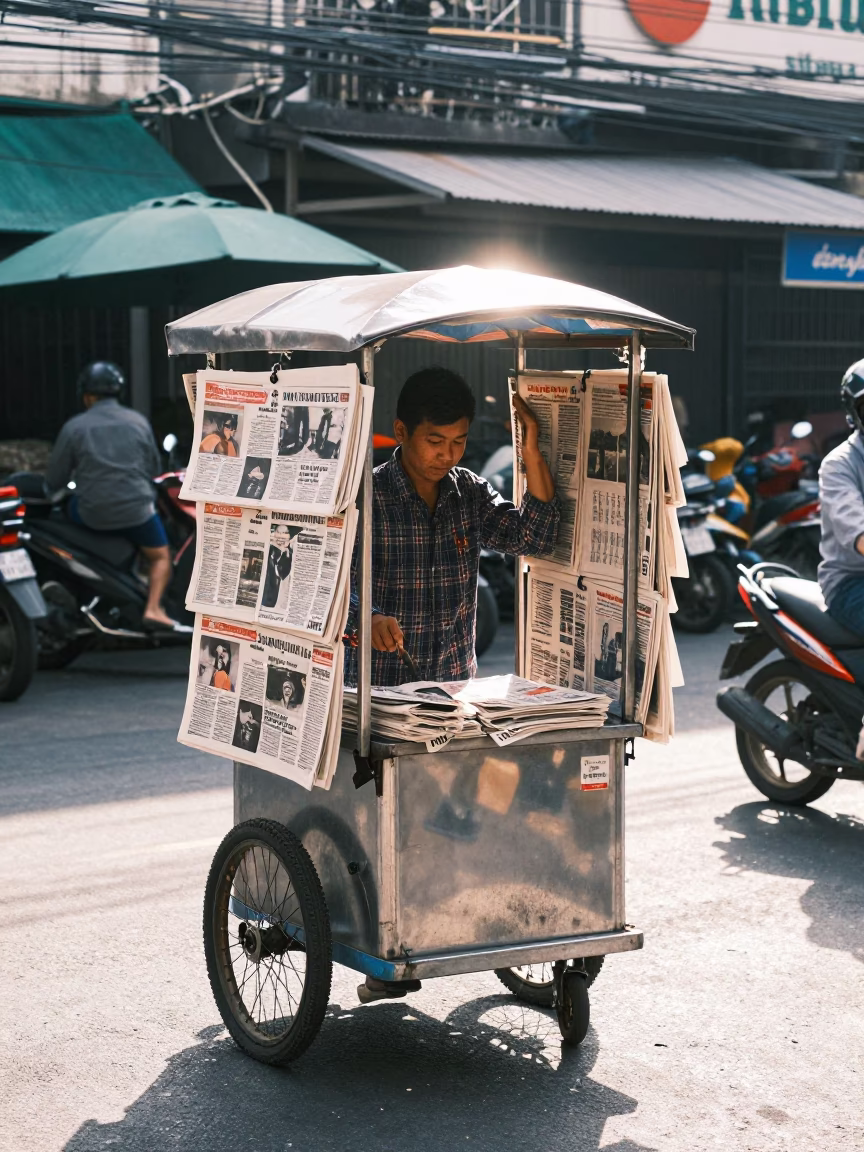 Vendor Trolley in Bangkok in in Bangkok, Thailand