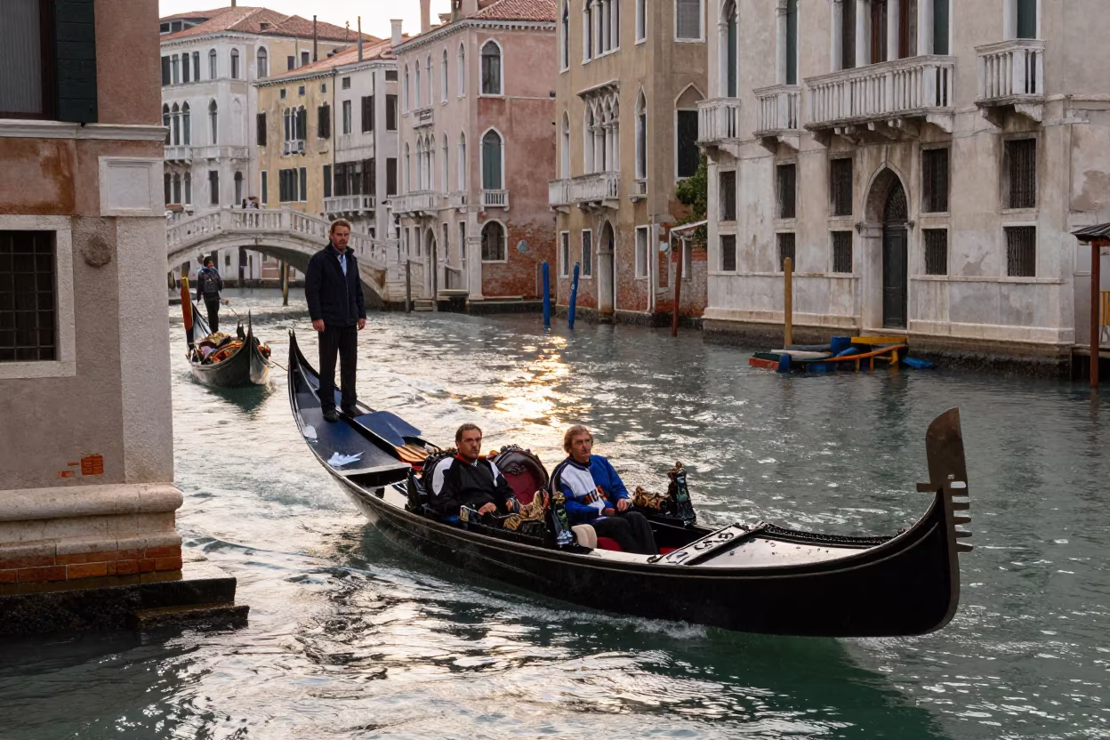 Venetian Regatta Grand Canal Late Afternoon in in a ceremonial hall in Salvador