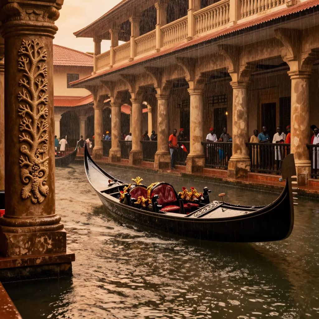 Venetian Regatta in Mombasa Ceremonial Hall Monsoon in in a ceremonial hall near Mombasa