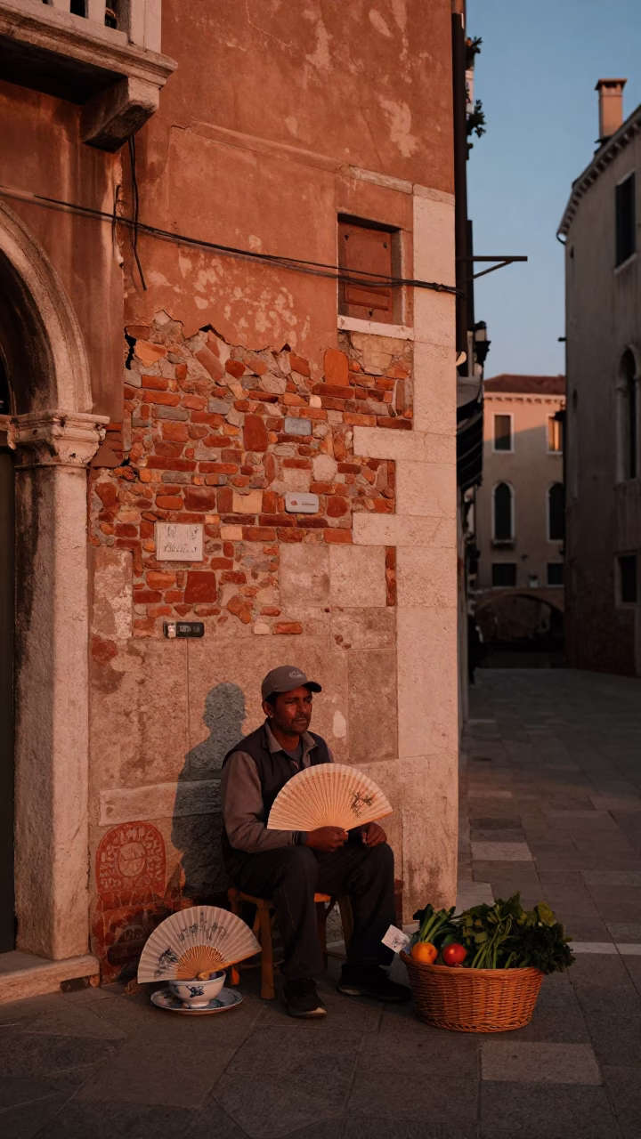 Venice Before Dusk at Copper-toned Light Before Dusk in in Venice, Italy