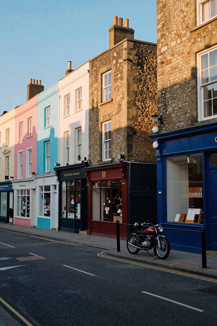 Vibrant Bristol Street Scene Late Afternoon with Colorful Architecture and Local Life in in Bristol, United Kingdom