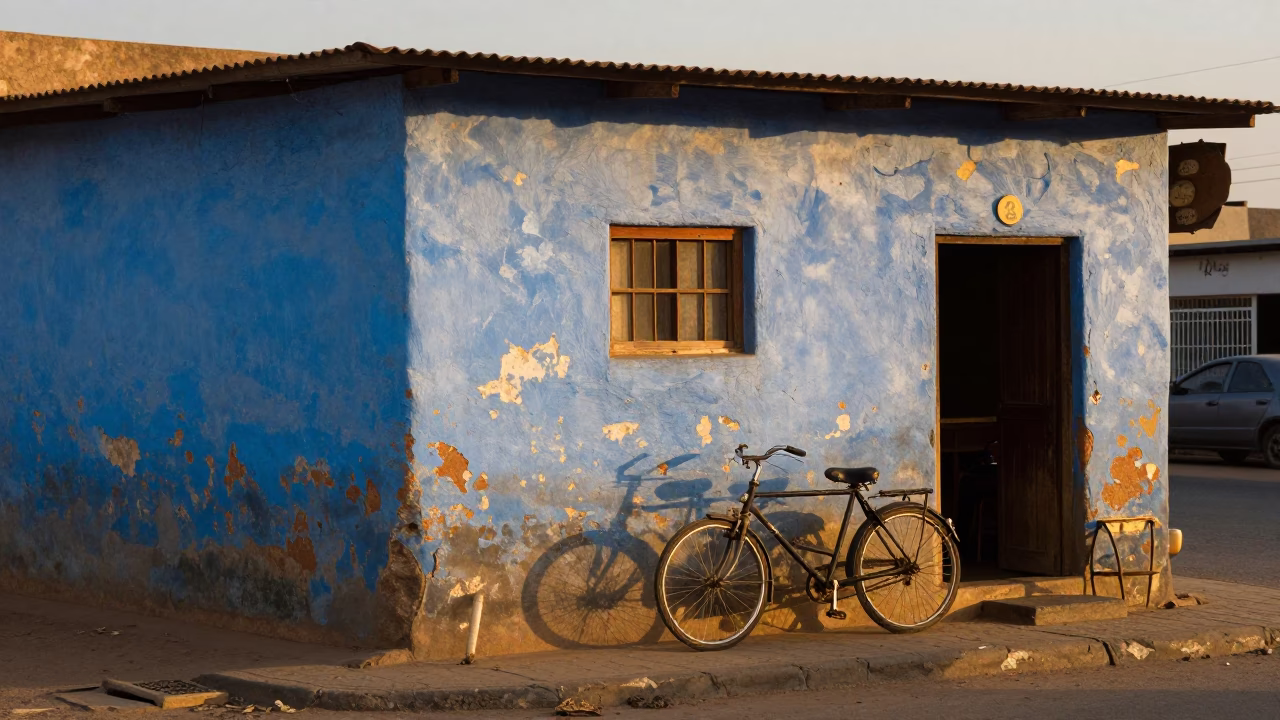 Vibrant Dakar Senegal Street Scene Early Evening with Bicycle and Local Life in in Dakar, Senegal