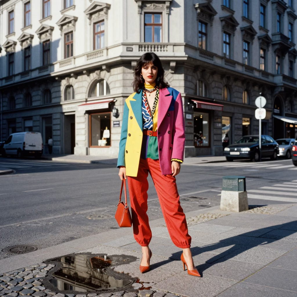 Vibrant High Fashion Portrait in Vienna Austria Midmorning Light in in Vienna, Austria