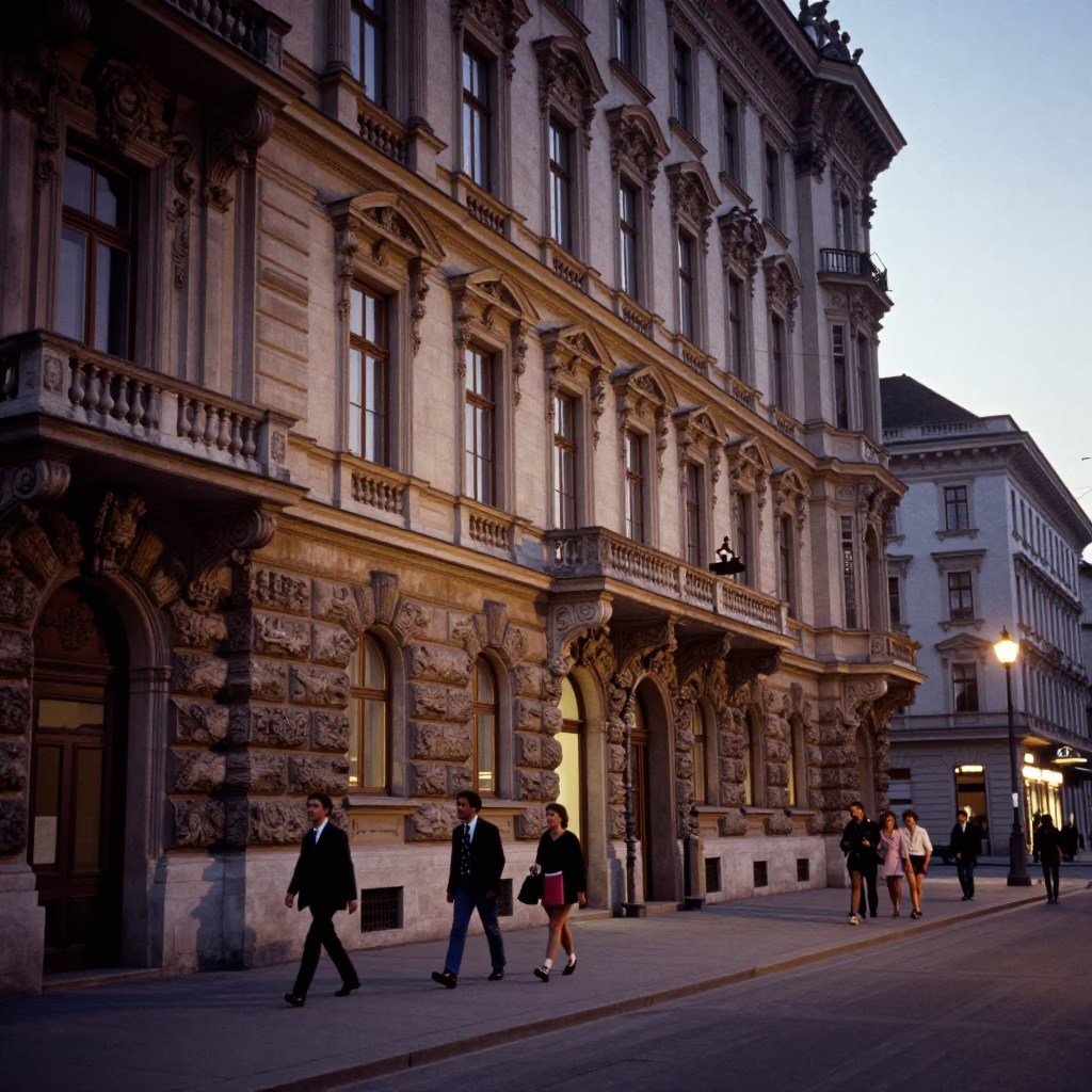 Vienna Evening Light at The Early Evening Light in in Vienna, Austria