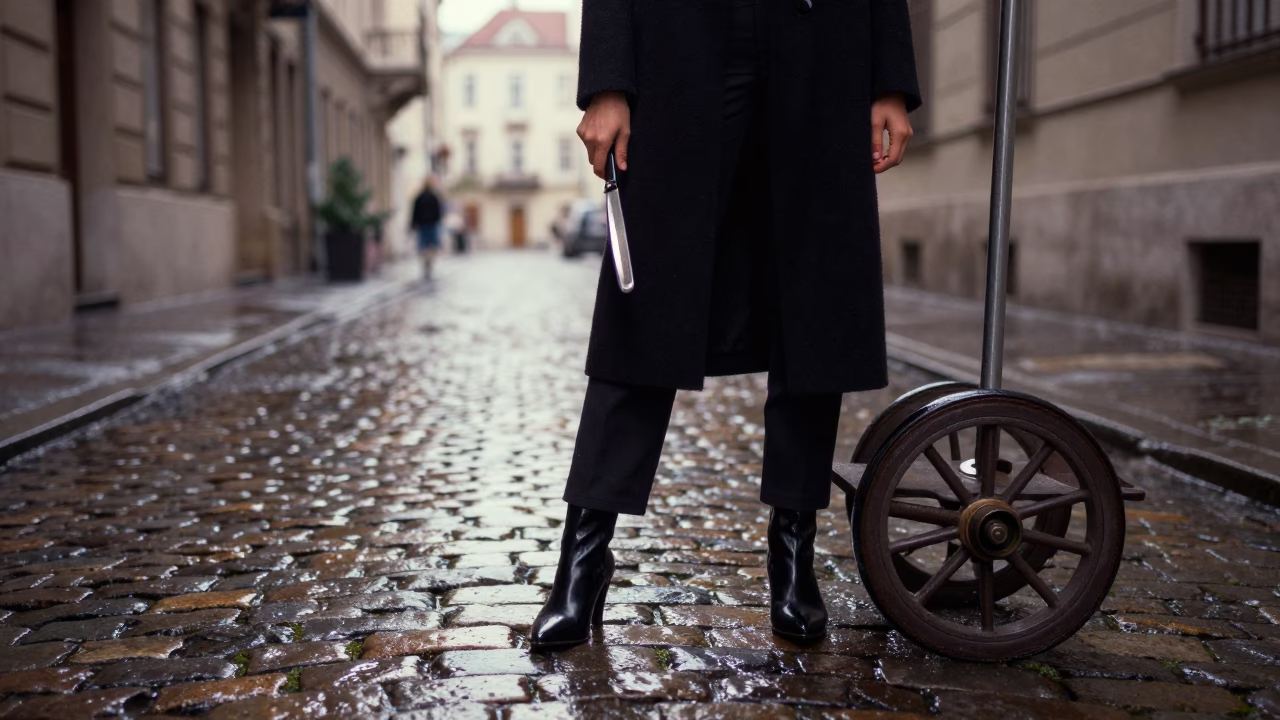 Vienna Fashion Model at First Light in in Vienna, Austria