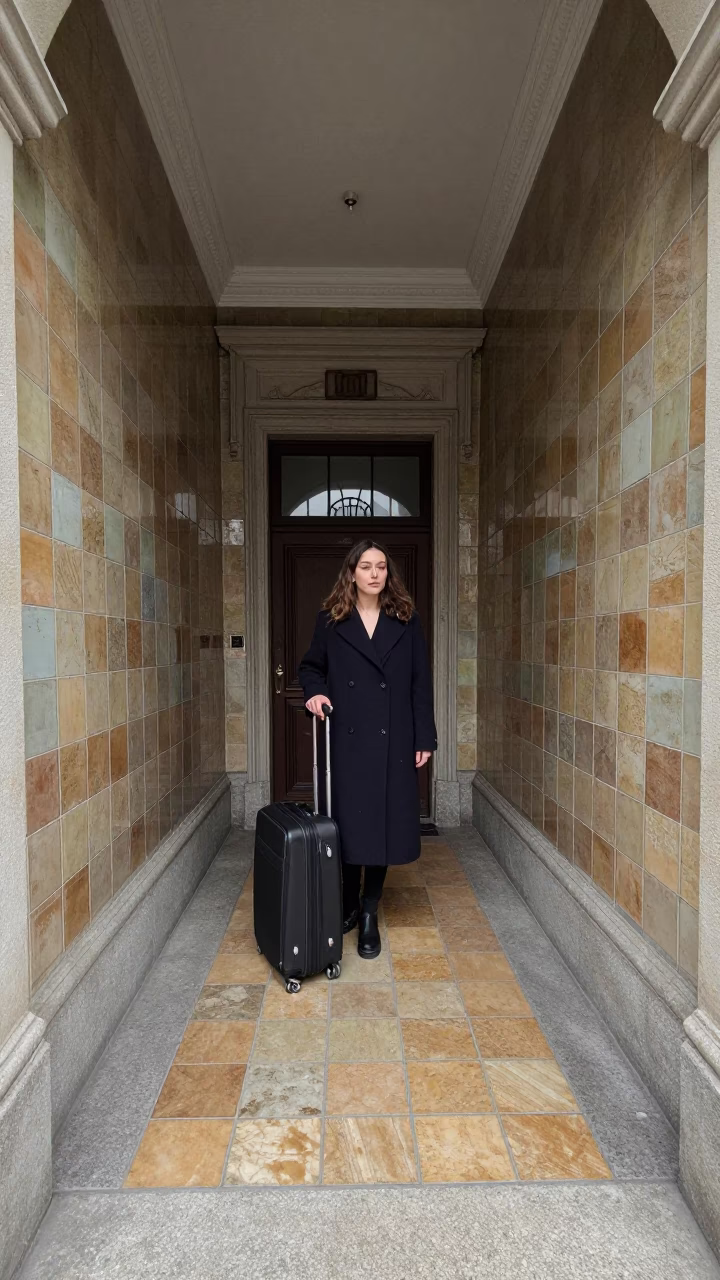 Vienna Woman at Midday Light in in Vienna, Austria