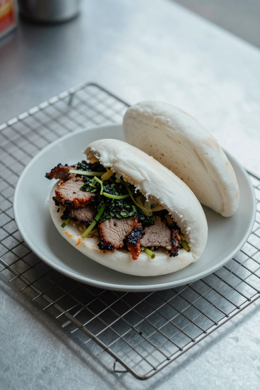 Vietnamese Bun Cha on Bakery Cooling Rack in on a bakery cooling rack in Uyo