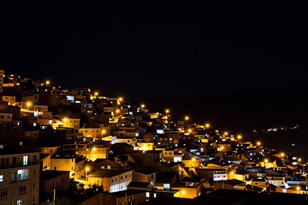 View at The Deepest Night Sky Light in La Paz in in La Paz, Bolivia